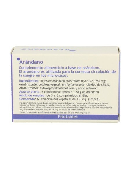 Arándano (Mirtilo) 60 comprimidos Eladiet