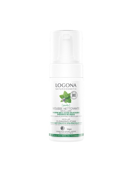 Espuma Limpiadora Menta & Ácido Salicilico Micelar 100 ml Logona