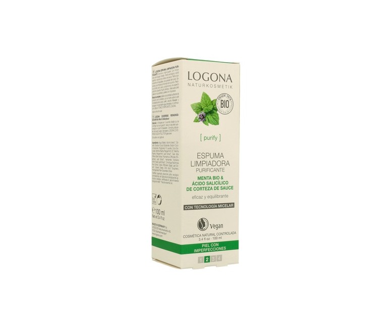 Espuma Limpiadora Menta & Ácido Salicilico Micelar 100 ml Logona