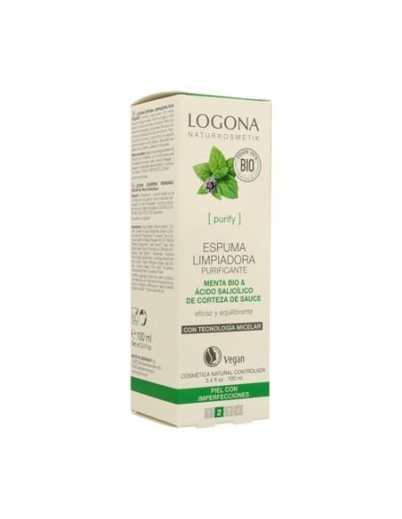 Espuma Limpiadora Menta & Ácido Salicilico Micelar 100 ml Logona