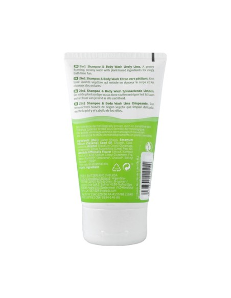 Champú y gel 2 en 1 kids lima chispeante 150 ml de crema (Limón) Weleda