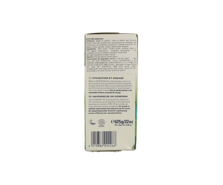Ecotabs para lavavajillas en pastillas 500 g Sodasan