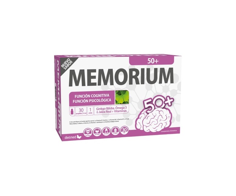 Memorium 50+ función cognitiva y psicológica 30 ampollas de 15ml Dietmed