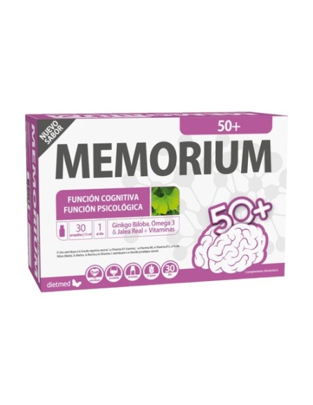 Memorium 50+ función cognitiva y psicológica 30 ampollas de 15ml Dietmed