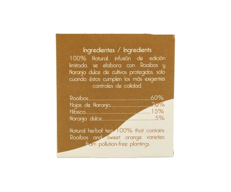 Té Rooibos con Naranja 25 bolsitas infusoras Bio3