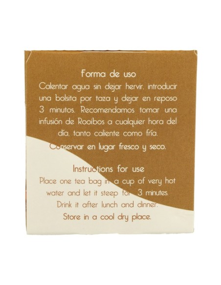 Té Rooibos con Naranja 25 bolsitas infusoras Bio3