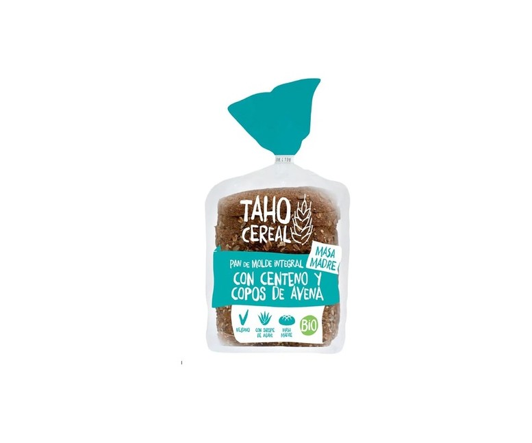 Pack Pan de molde con centeno y avena con masa madre Bio 6 unidades de 400 g Taho Cereal