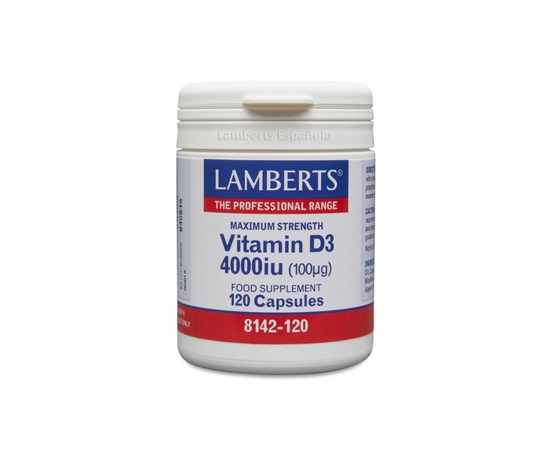 Vitamina D3 4000 UI 120 cápsulas Lamberts