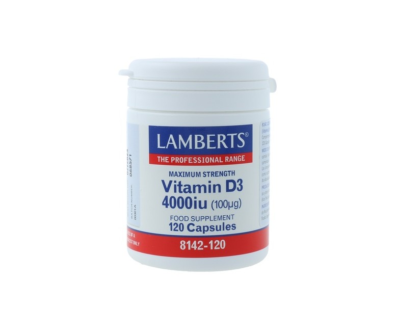 Vitamina D3 4000 UI 120 cápsulas Lamberts