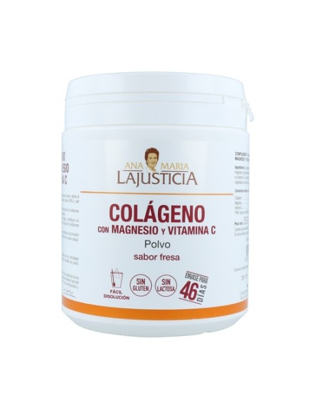 Colágeno con magnesio y vitamina C 350 g de polvo (Fresa) Ana Maria Lajusticia