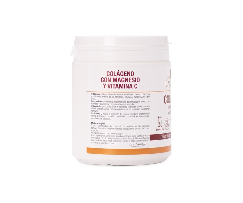 Colágeno con magnesio y vitamina C 350 g de polvo (Fresa) Ana Maria Lajusticia