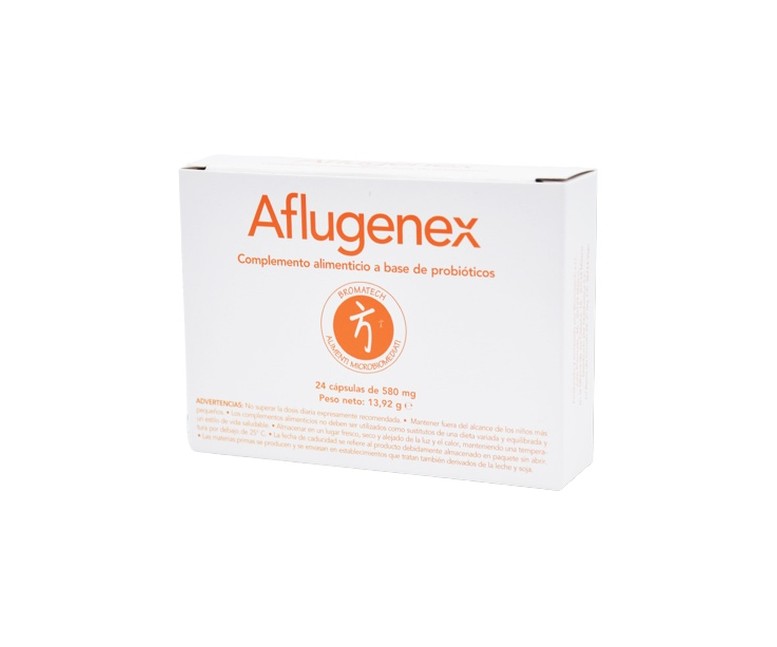 Aflugenex probiótico inmunidad 24 cápsulas de 580mg Bromatech