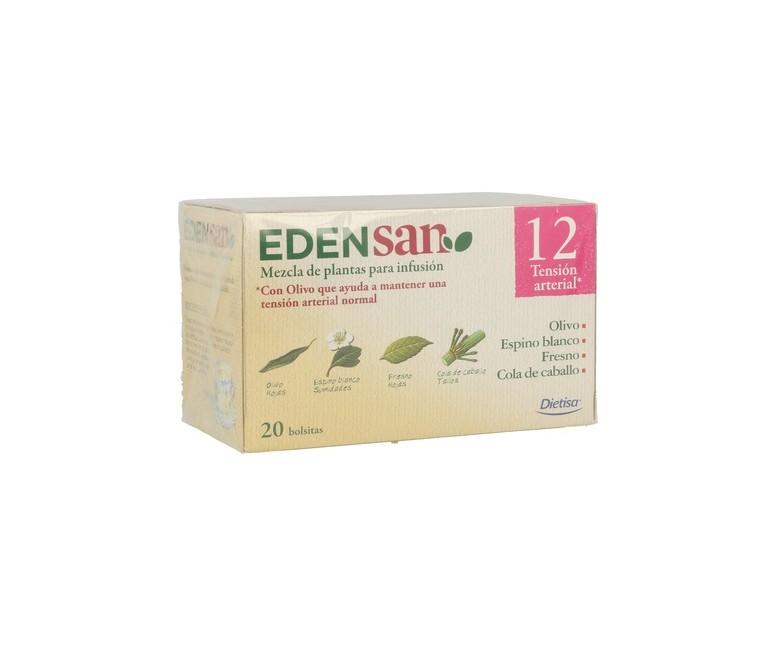 Edensan 12 Hip Infusiones 20 bolsitas infusoras Dietisa