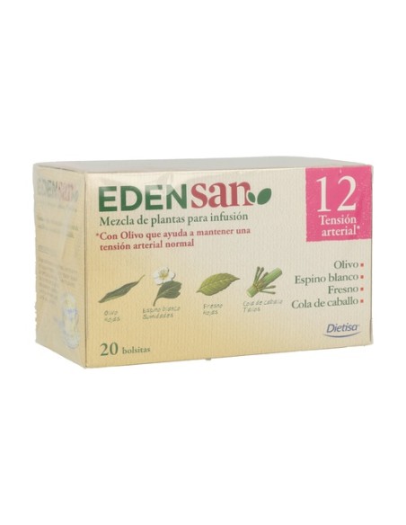 Edensan 12 Hip Infusiones 20 bolsitas infusoras Dietisa