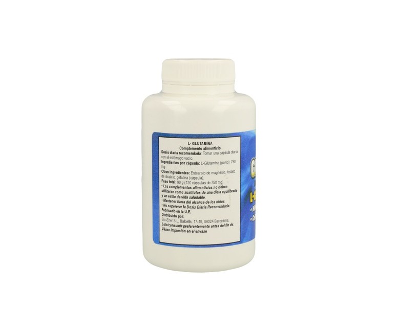 L-Glutamina 120 cápsulas de 750mg Nutri-Force