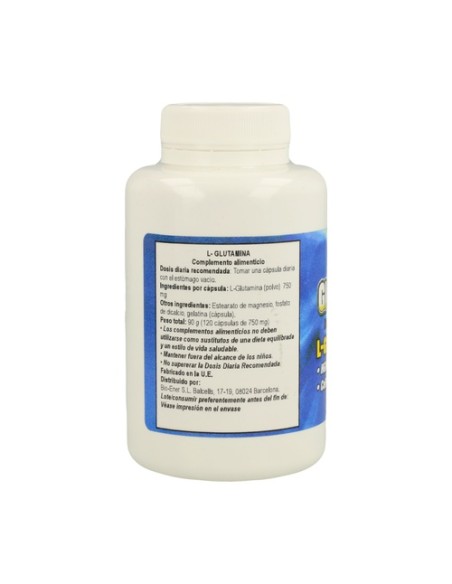 L-Glutamina 120 cápsulas de 750mg Nutri-Force