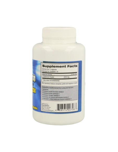 L-Glutamina 120 cápsulas de 750mg Nutri-Force