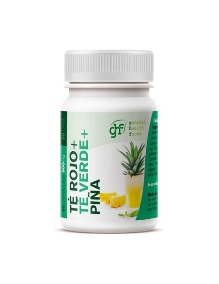 Te rojo + te verde + piña 60 cápsulas de 500mg GHF