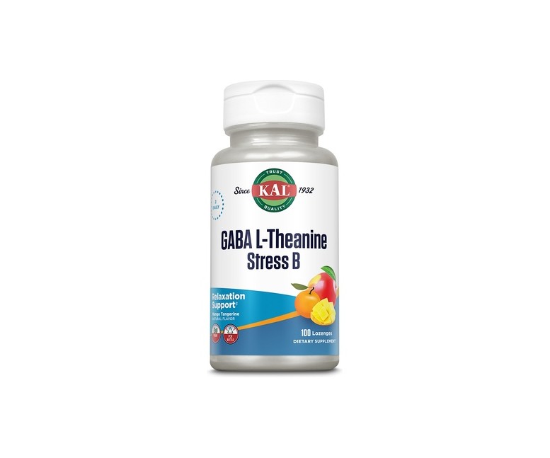GABA L-Theanina Stress B sublingual 100 comprimidos (Mango) Kal