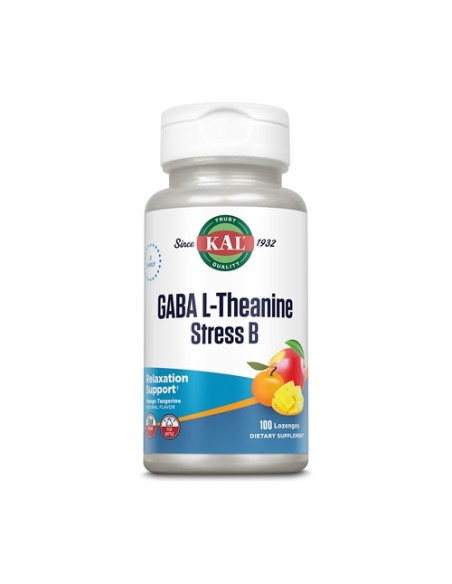 GABA L-Theanina Stress B sublingual 100 comprimidos (Mango) Kal