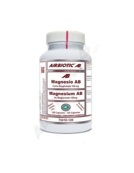 Magnesio bisglicinato 150mg 120 cápsulas Airbiotic