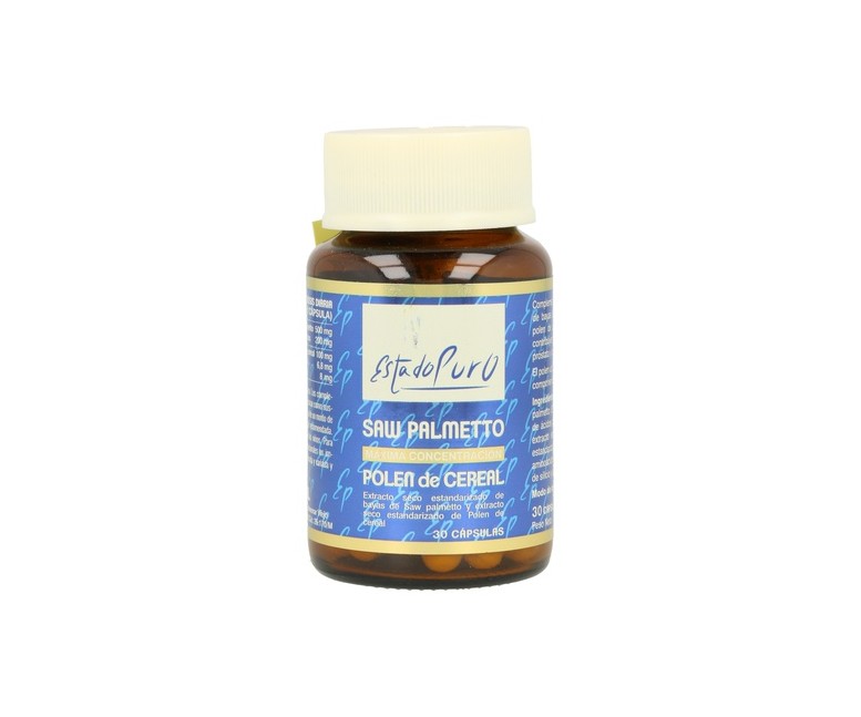 Saw palmeto polen de cereal 30 cápsulas de 760mg Estado Puro