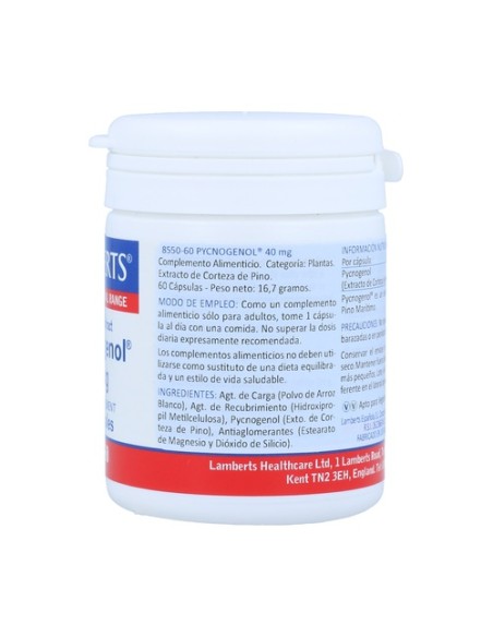Pycnogenol 60 cápsulas de 40mg Lamberts