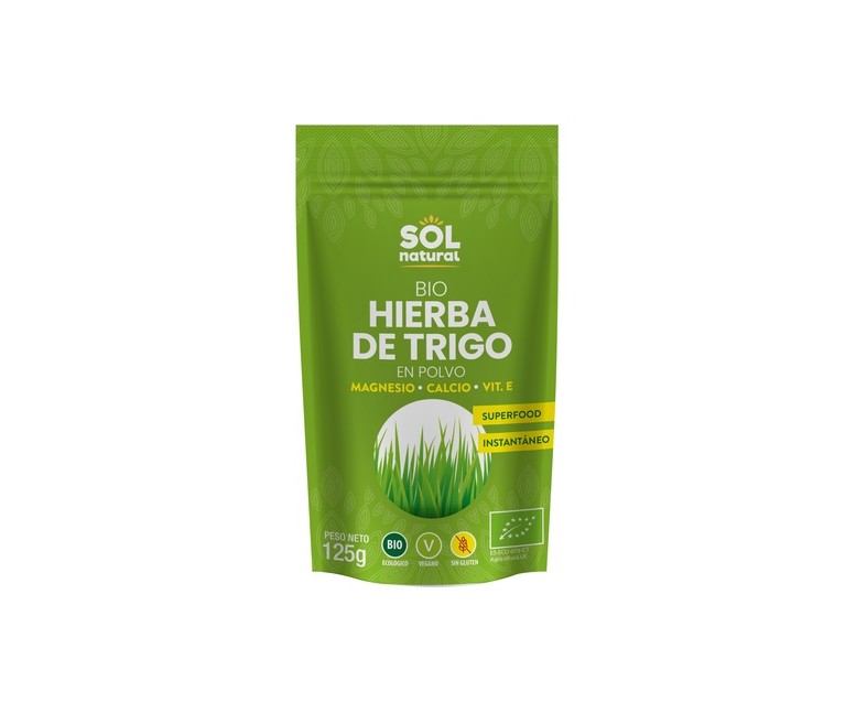 Hierba de trigo en polvo 125 g de polvo Sol Natural