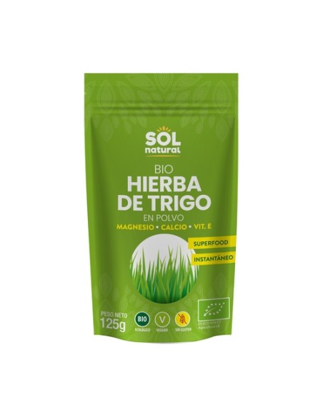 Hierba de trigo en polvo 125 g de polvo Sol Natural