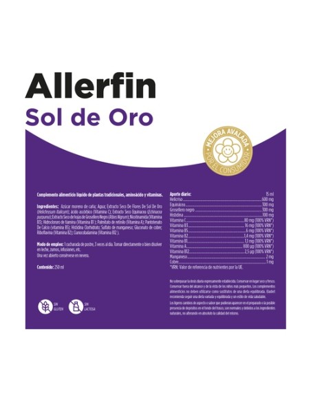 Allerfin Sol de oro (alergias) 250 ml Eladiet