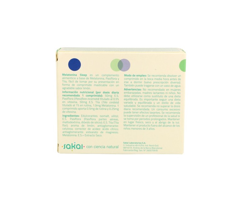 Melatonina Sleep 60 comprimidos Sakai