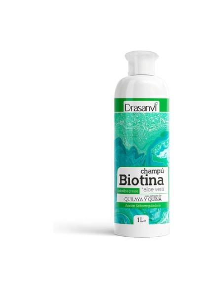 Champú Biotina y Aloe vera Pelos Grasos 1000 ml Drasanvi