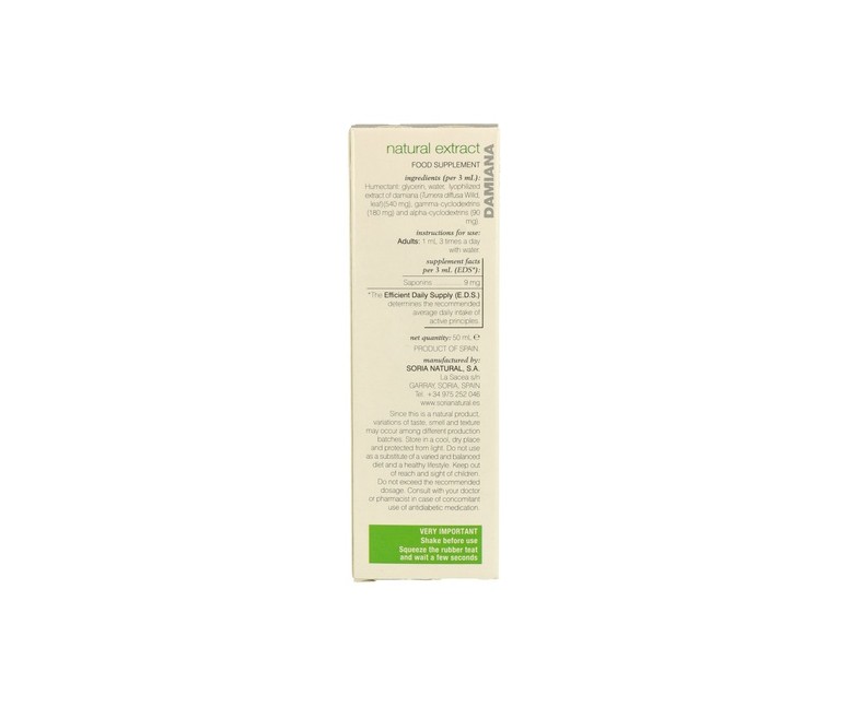 Extracto de Damiana (Fórmula XXI) 50 ml Soria Natural