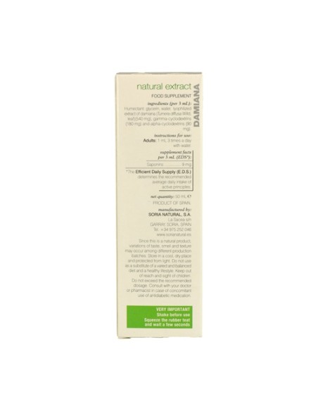Extracto de Damiana (Fórmula XXI) 50 ml Soria Natural