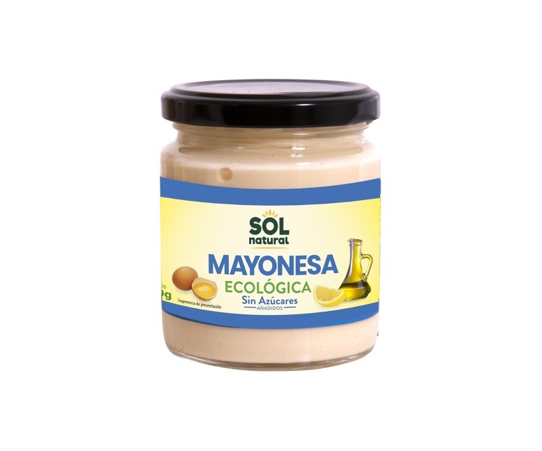 Mayonesa sin azúcar Bio 200 g de crema Sol Natural