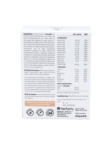 Dama gestalac multivitamínico 30 perlas de 1400mg Herbora
