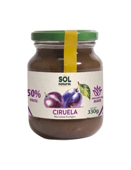 Mermelada de ciruela con sirope de agave Bio 330 g (Agave) Sol Natural