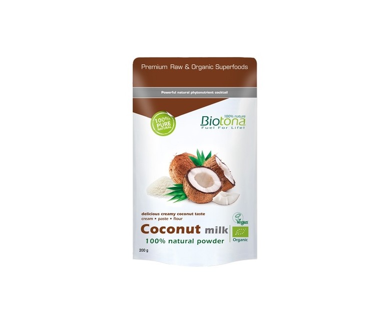 Leche de coco en polvo 200 g de polvo Biotona