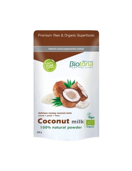Leche de coco en polvo 200 g de polvo Biotona