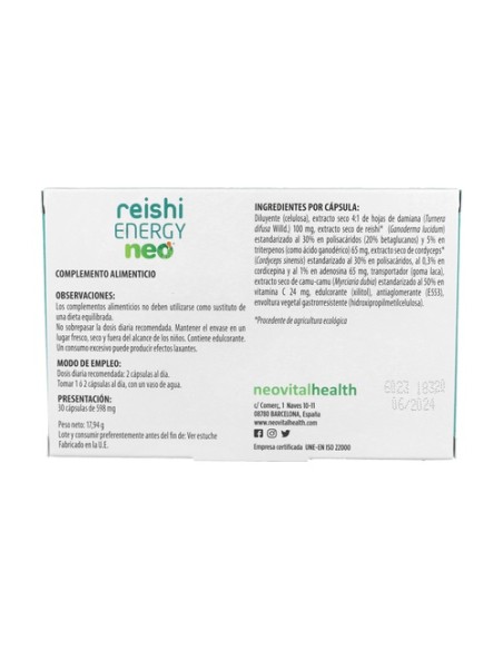 Reishi Energy 30 cápsulas Neo