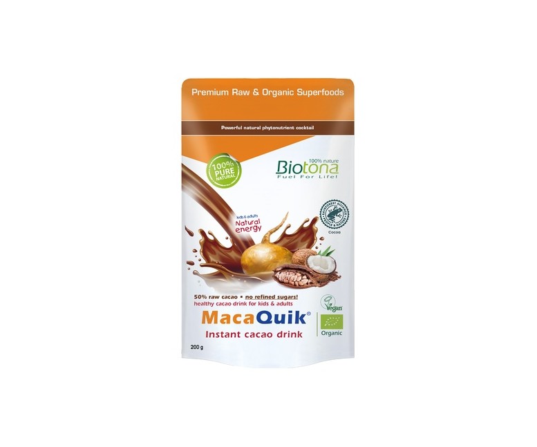 Macaquik Instant Cacao Drink Bio 200 g Biotona