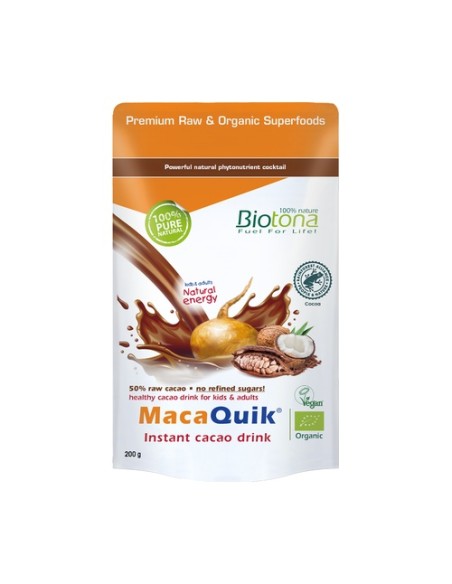 Macaquik Instant Cacao Drink Bio 200 g Biotona