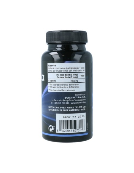 Arginina 90 comprimidos de 915mg Soria Natural