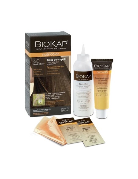 Tinte Nutricolor Rubio Tabaco 6.0 140 ml (Rubio ceniza) Biokap