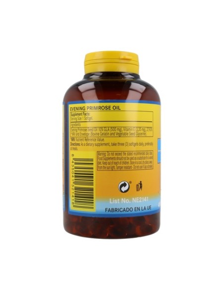 Aceite de onagra (10% GLA) 400 cápsulas de 500mg Nature Essential