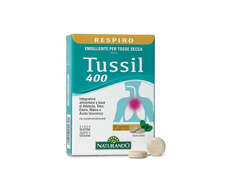 Tussil 400 sistema respiratorio 20 comprimidos masticables Naturando