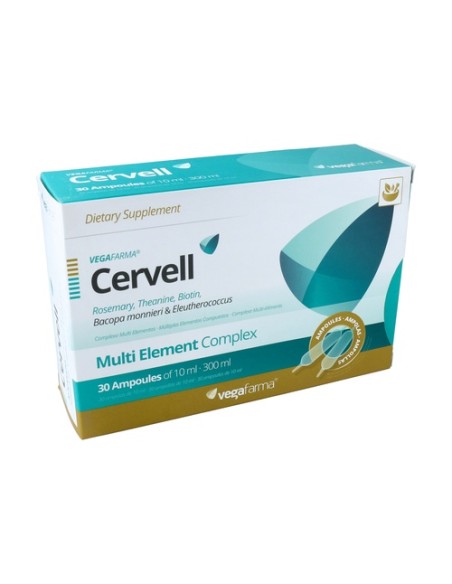 Cervell 30 ampollas de 10ml Vegafarma