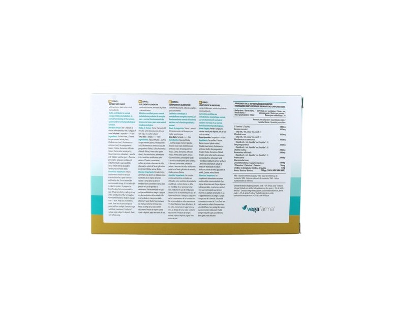 Cervell 30 ampollas de 10ml Vegafarma