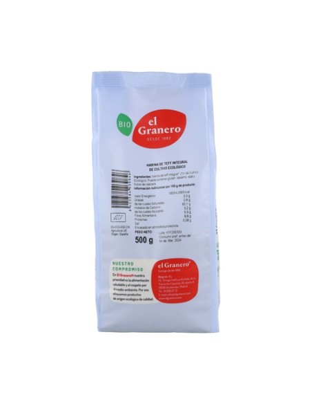 Harina Teff Bio 500 g de polvo El Granero Integral
