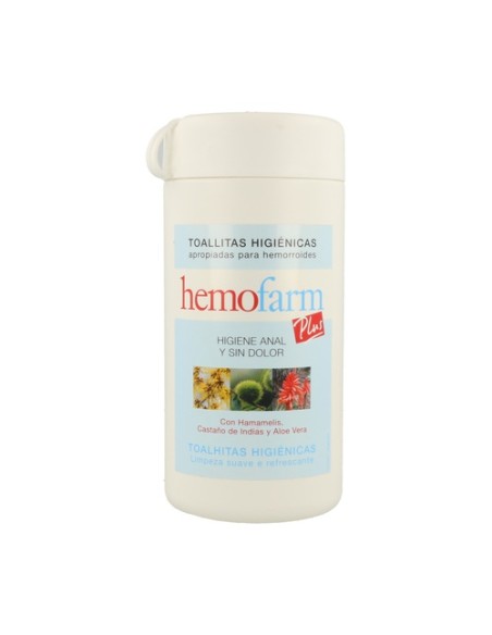 Toallitas Hemofarm Plus bote 60 unidades Hemofarm Plus